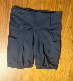 lululemon Black High Rise Compression Yoga Biker Shorts Athletic